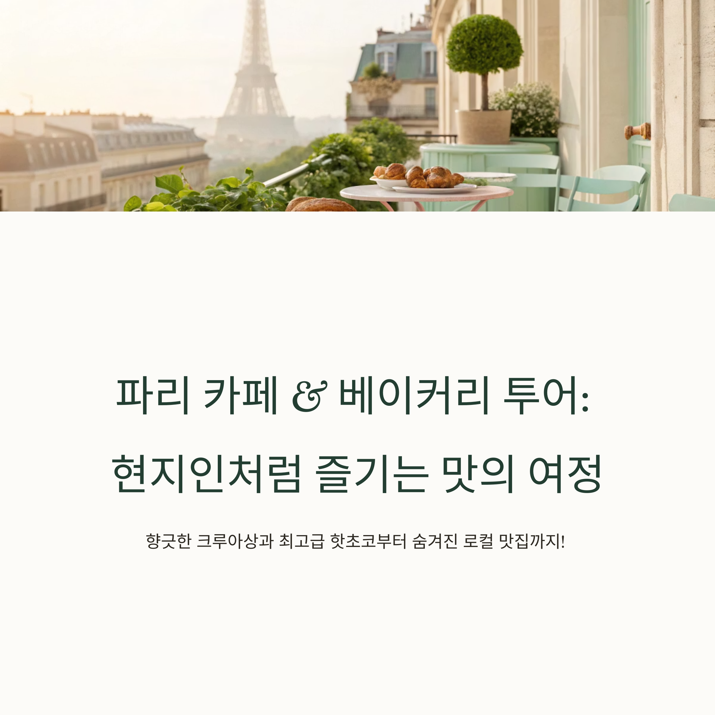 제대로 즐기고 싶은 파리 카페와 베이커리 투어 가이드