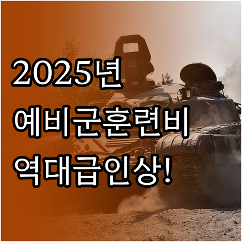 2025년부터 바뀌는 예비군 훈련비 ..