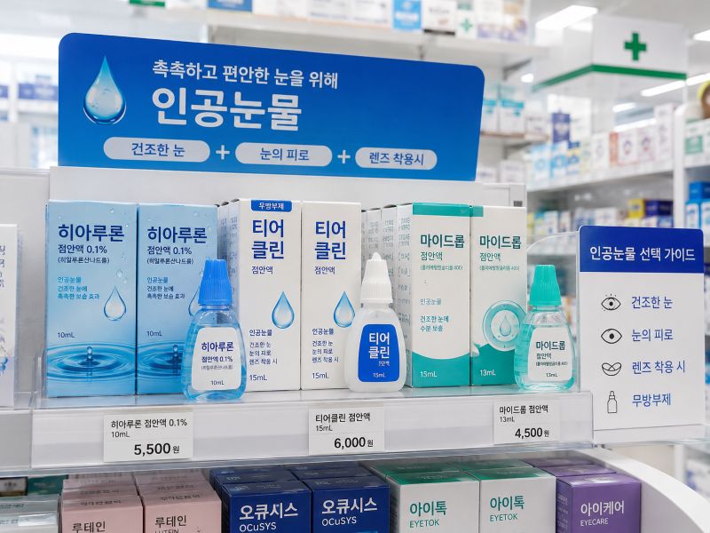 눈 피로 안약 인공눈물 고르는 방법