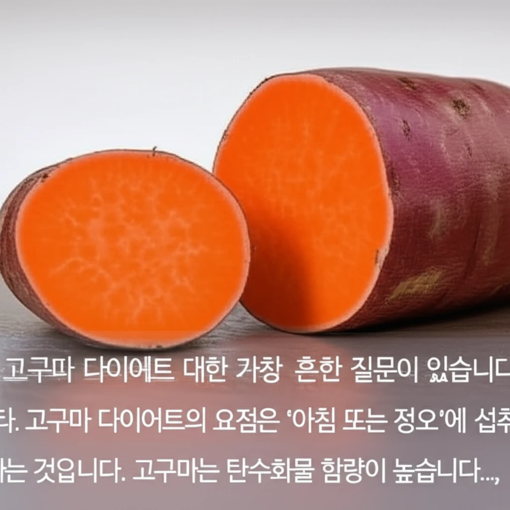 고구마 다이어트 성공 전략 식사 시간..