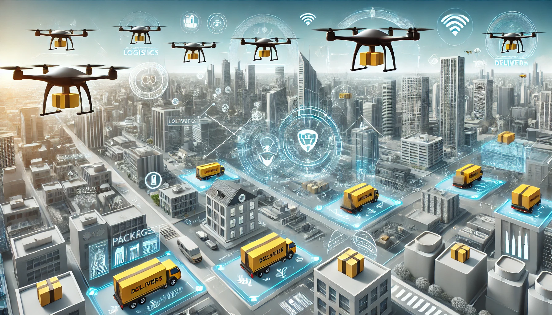 드론 물류: 배송의 미래를 보여주는 사진