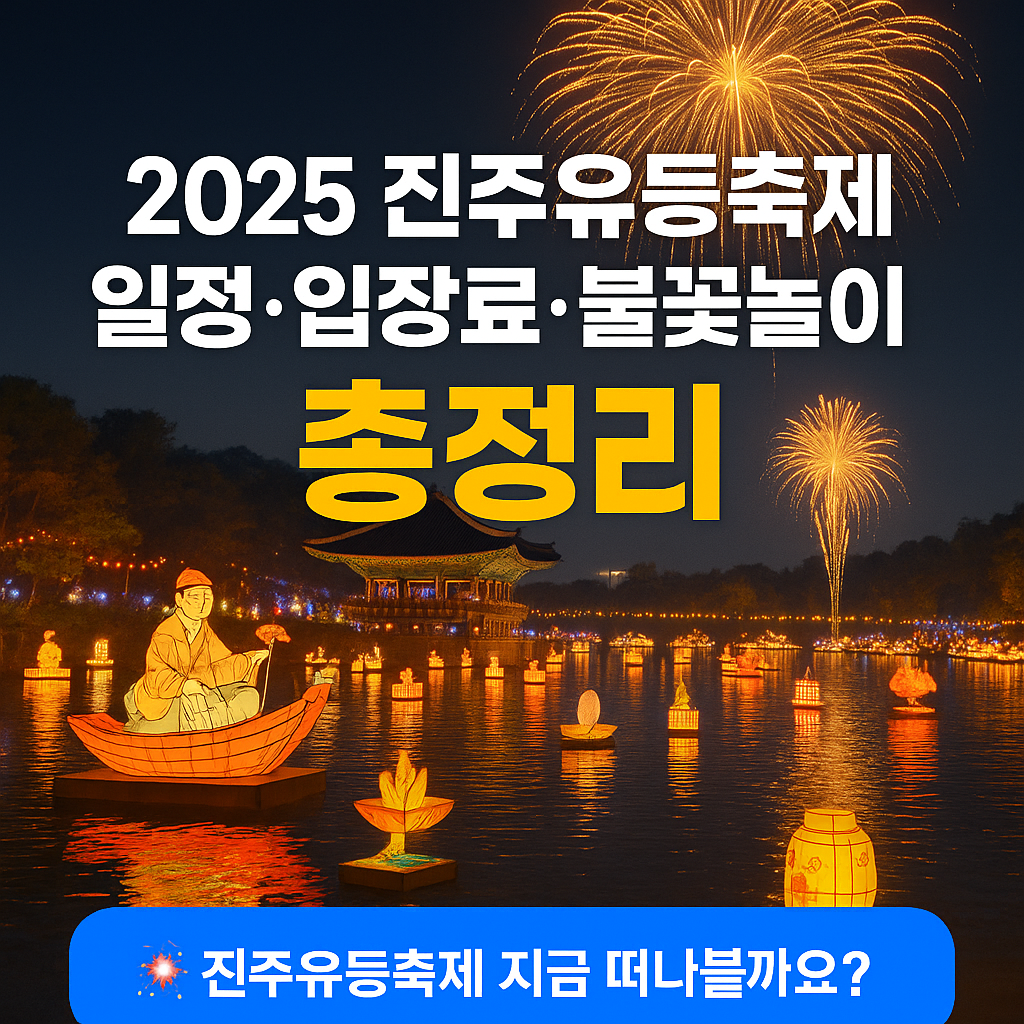 2025 진주유등축제 일정·입장료·불꽃놀이 시간 총정리