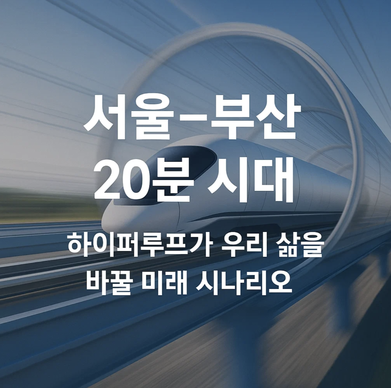 서울-부산 20분 시대, 하이퍼루프가 우리 삶을 바꿀 미래 시나리오