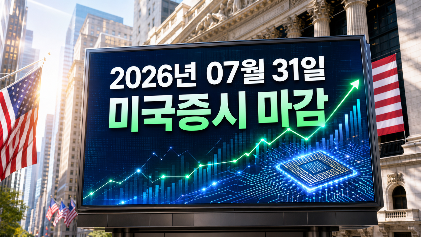 2026년 07월 31일 미국증시 마감, 나스닥 상승과 AI 반도체 반등 대표 이미지 