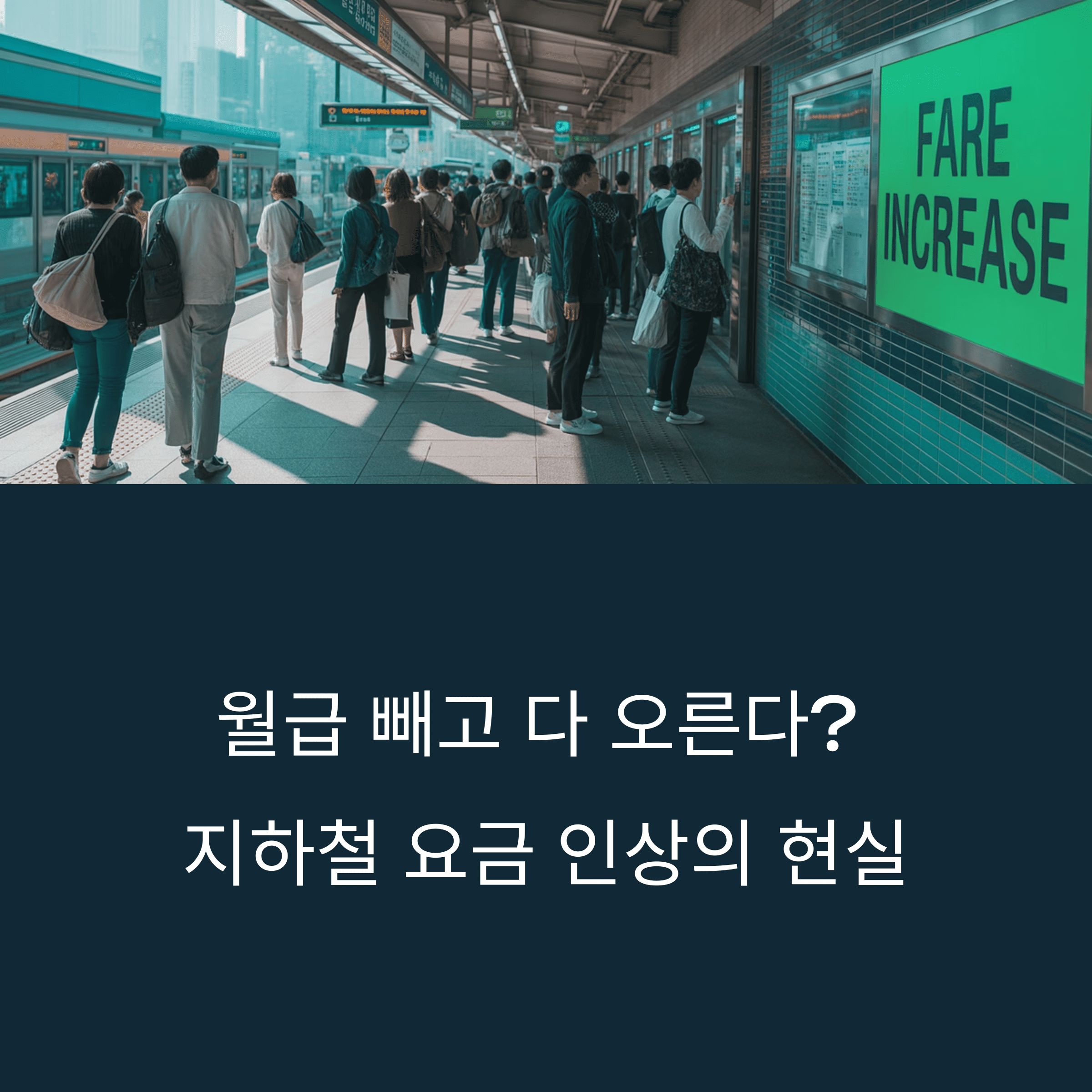 지하철 요금 인상의 현실