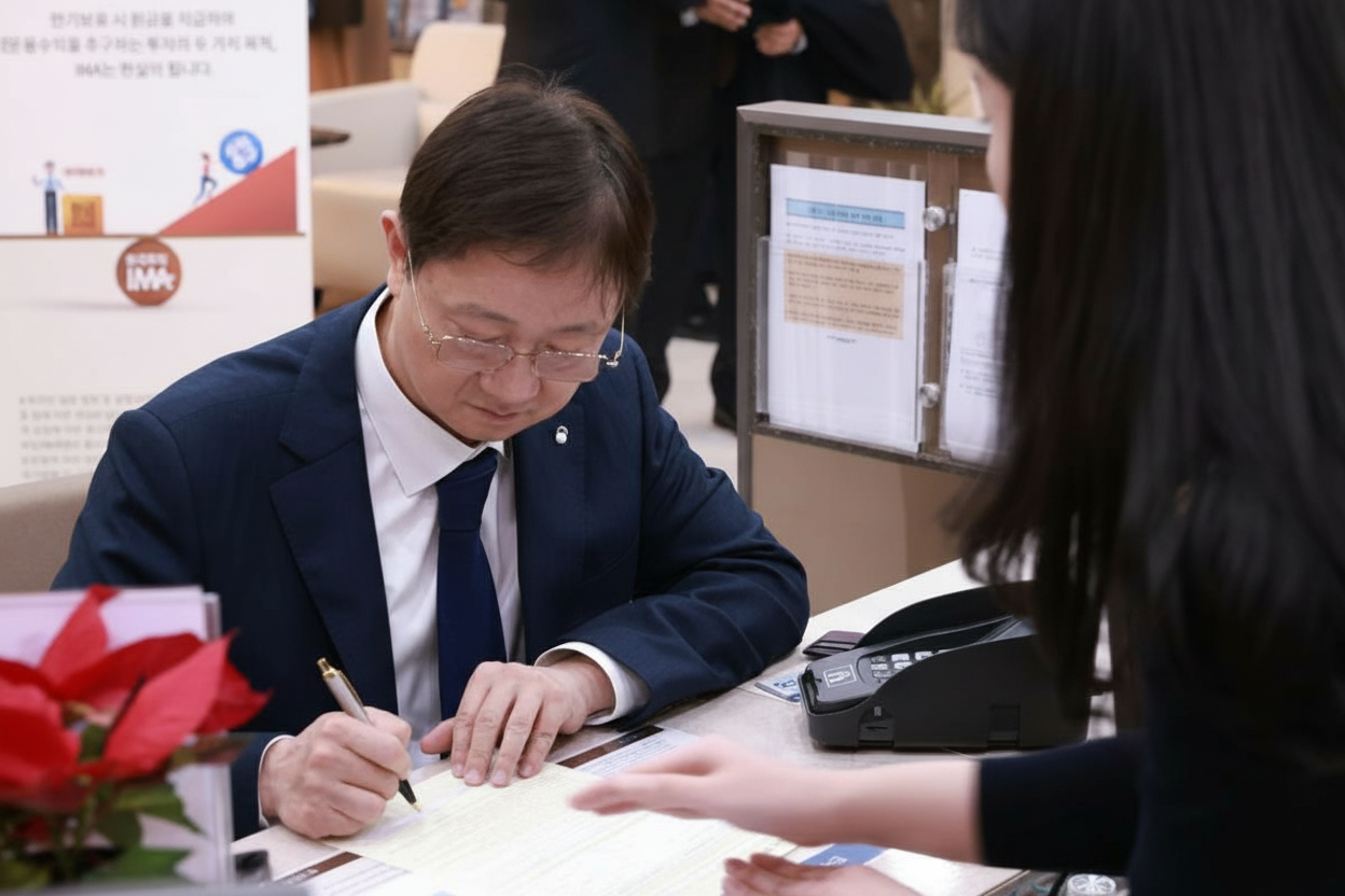 금감원장이 IMA계좌 가입하는 이미지