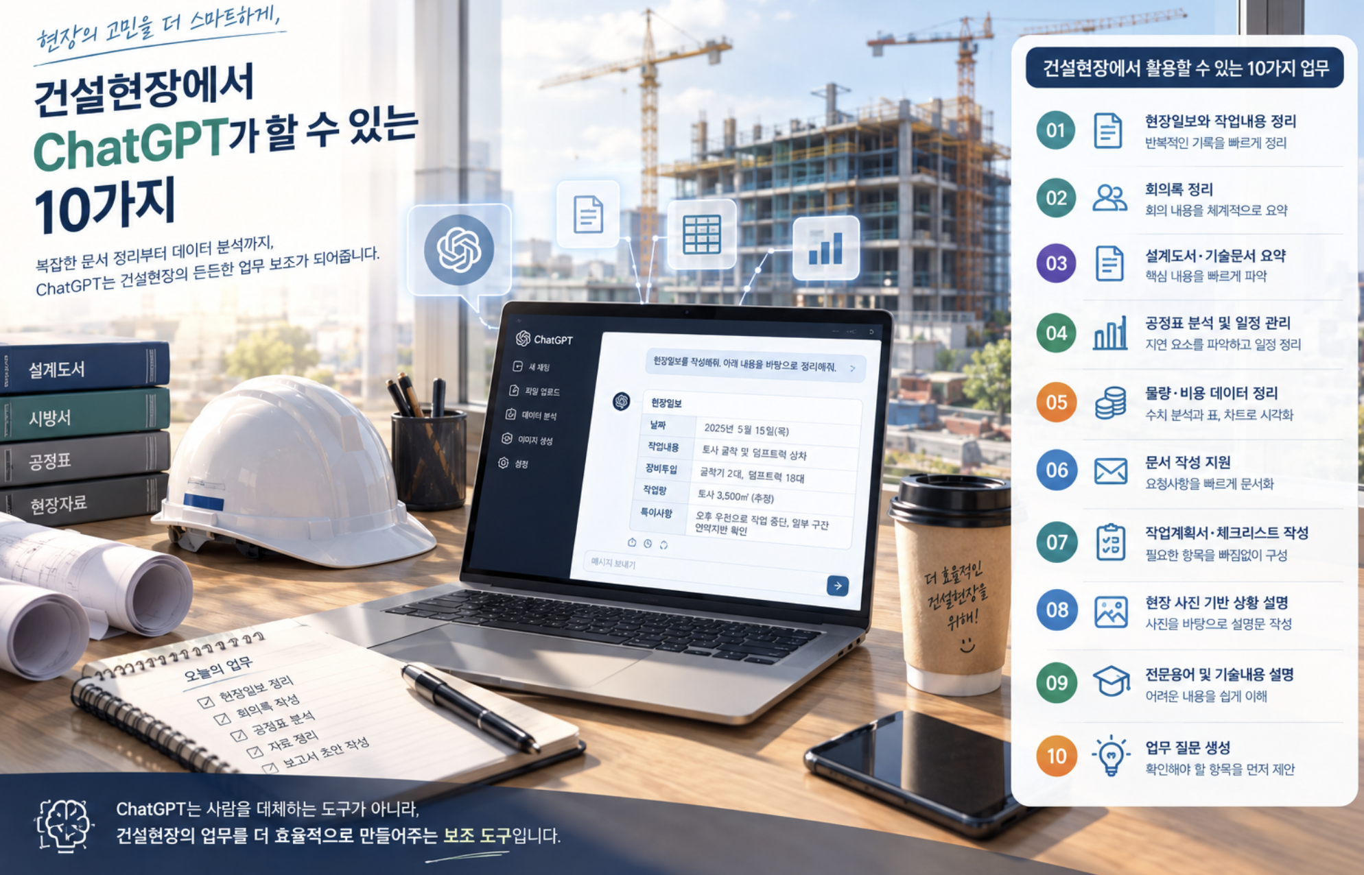 건설현장에서 ChatGPT가 할 수 있는 10가지