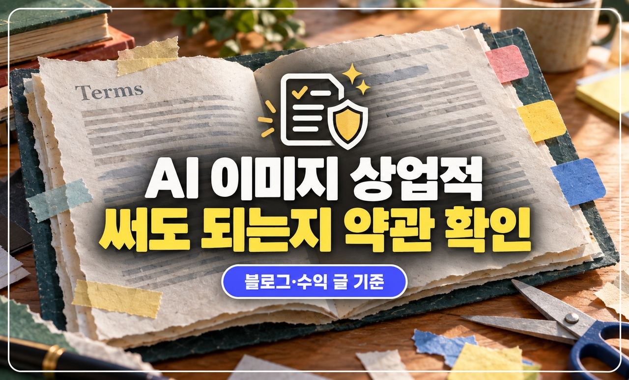 약관 문서를 펼쳐 놓은 책상