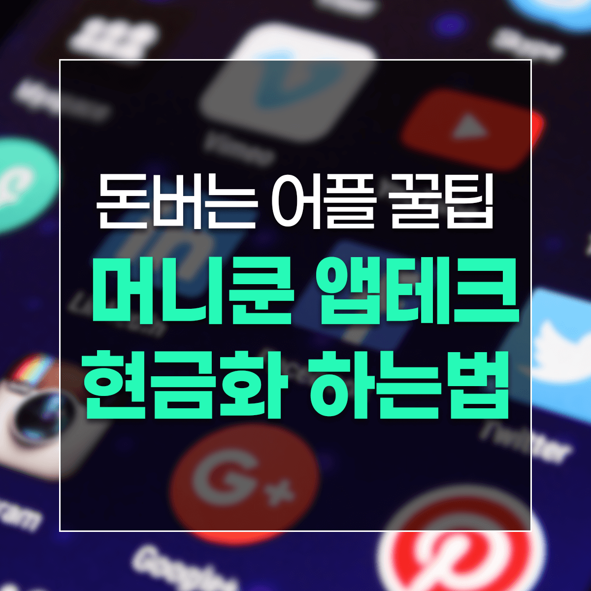 돈버는 어플 꿀팁 머니쿤 앱테크 현금화 하는법