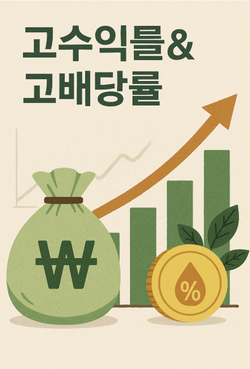 고수익률과 고배당률을 동시에 갖춘 종목이 연상되는 이미지