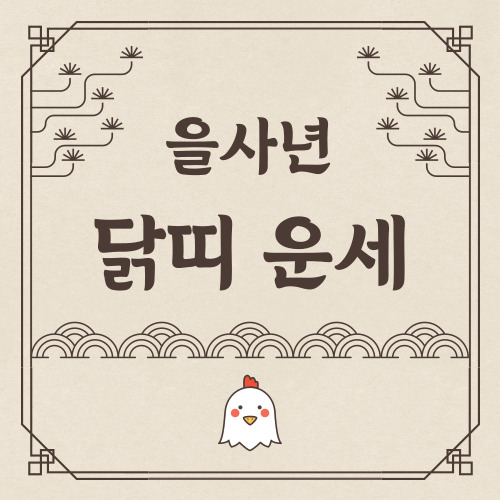 2025년 을사년 닭띠 신년 운세