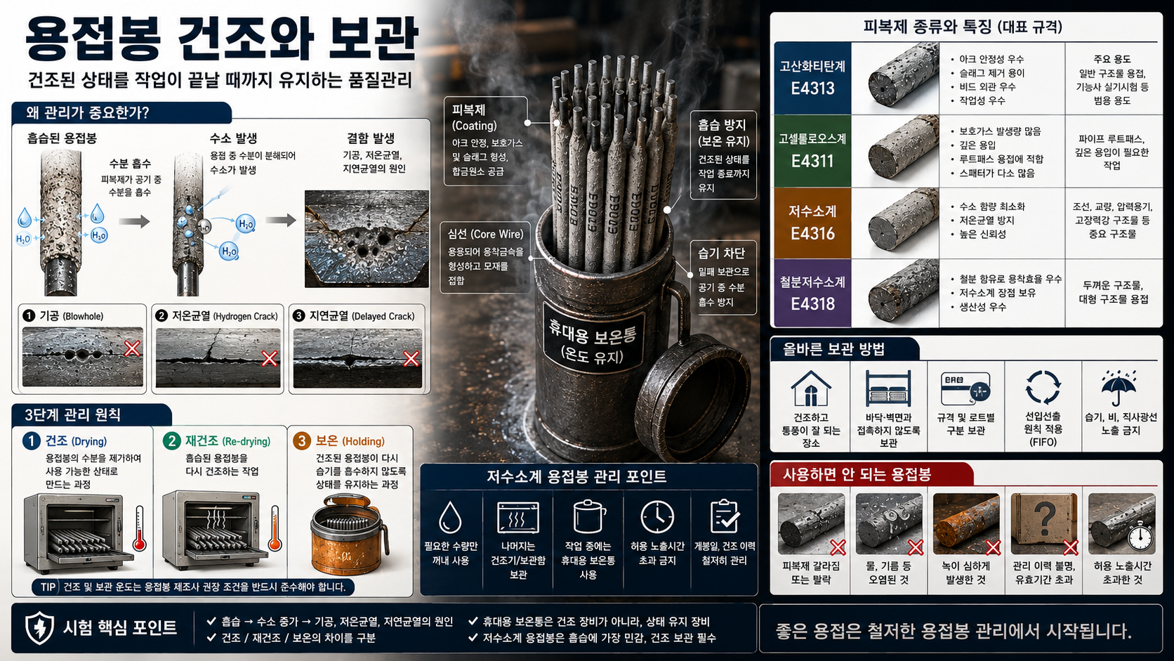 용접봉 건조와 보관
