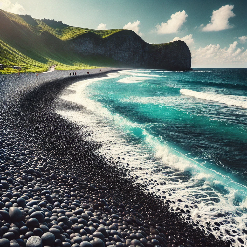 몽돌 해변 AI이미지