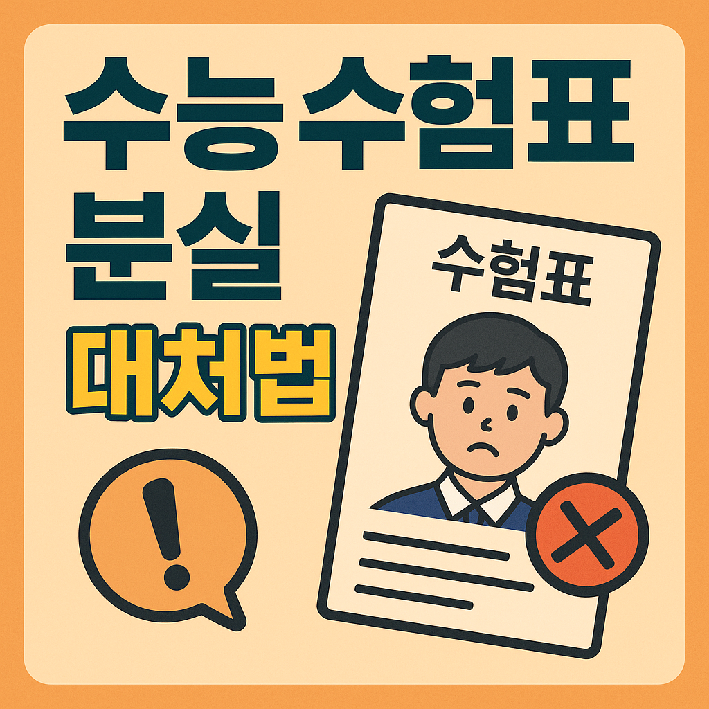 수능 수험표를 잃어버렸다면 당황하지 마세요! 재발급 방법부터 당일 대처법까지 완벽하게 정리한 실전 가이드입니다.