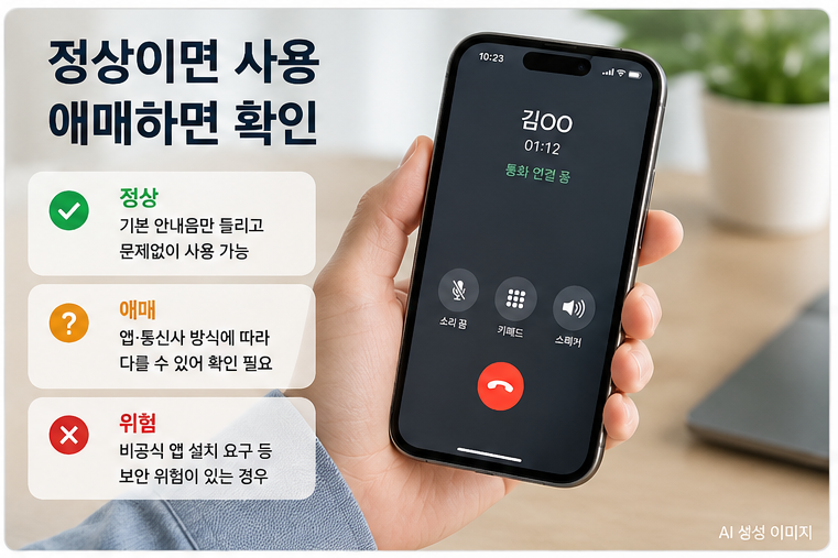 아이폰 통화녹음 고지 설정과 통신사 조건을 실제로 확인하는 과정 이미지