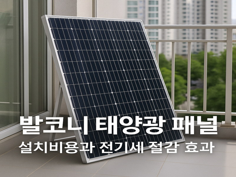 아파트 좁은 공간 발코니 태양광 패널 설치비용과 전기세 절감 효과 완전 정리