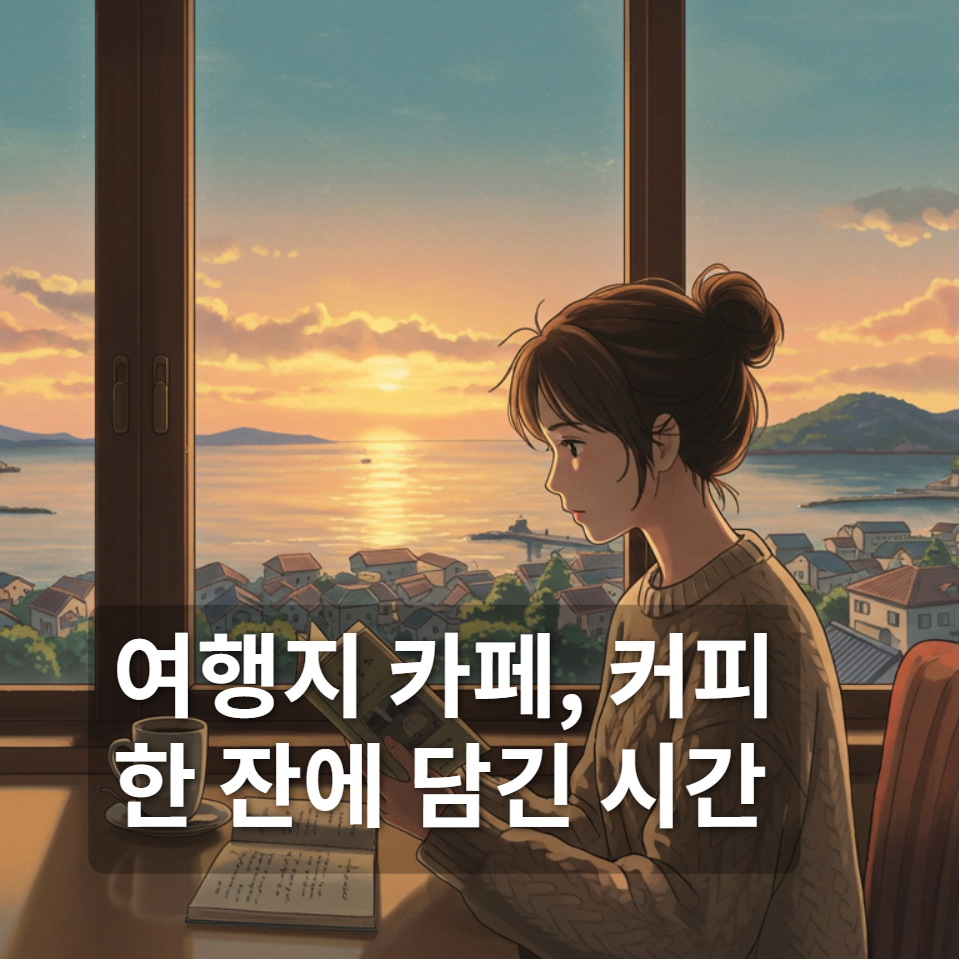 여행지 카페 커피한잔에 담긴 시간 이야기