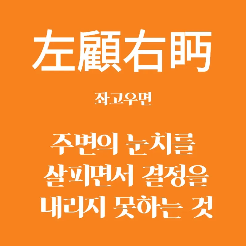 좌고우면 뜻 사용법_6