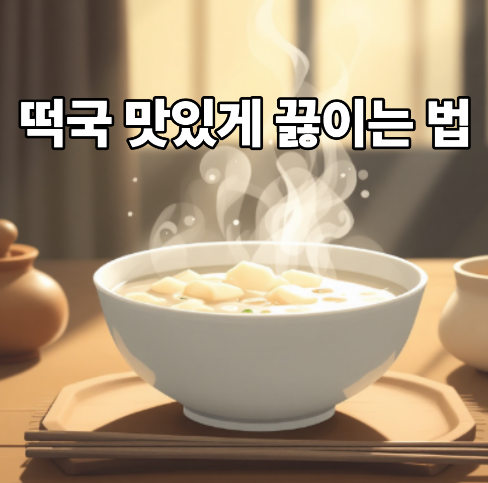 떡국 맛있게 끓이는 법