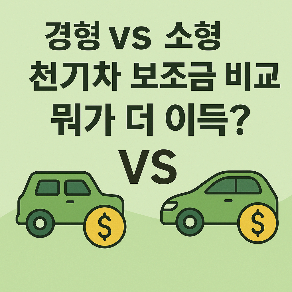 경형 vs 소형 전기차 보조금 비교 (2025)