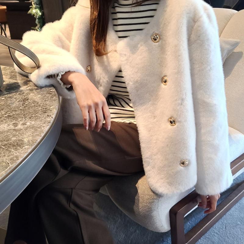 안녕윤수야 쁘랭땅 더블골드 밍크자켓