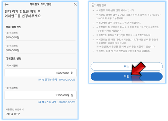 한도금액-설정
