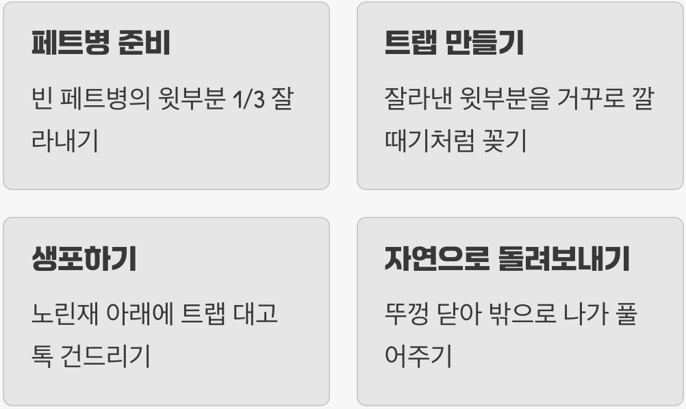 4. 가장 깔끔한 방법, 페트병 생포 작전