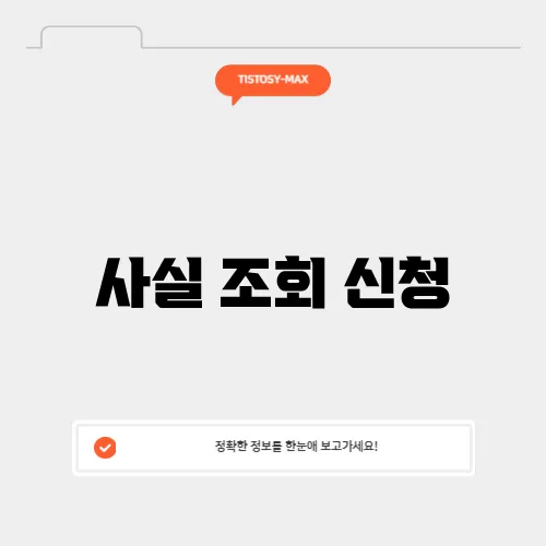사실 조회 신청