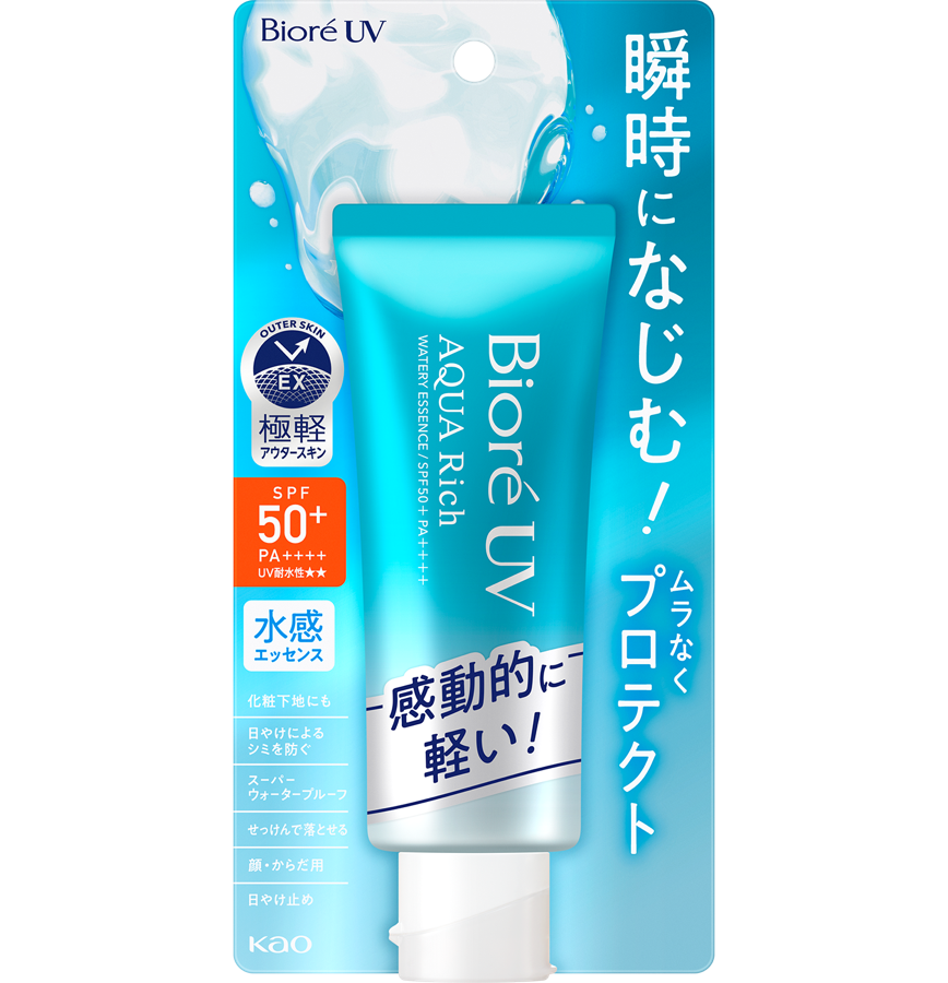 비오레 UV 아쿠아리치 수감 에센스 SPF50+ PA++++ 파란색 공식 패키지