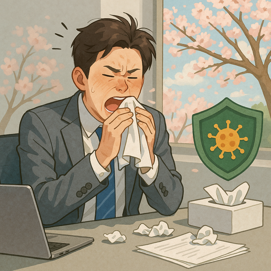 봄철 알레르기가 심해진 직장인
