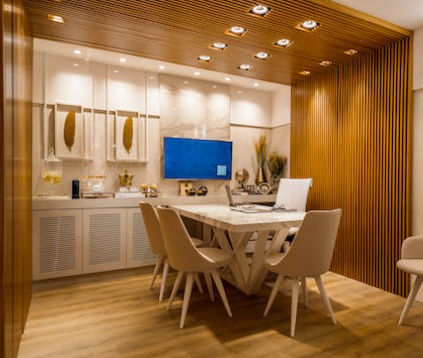 벽면 나무 인테리어