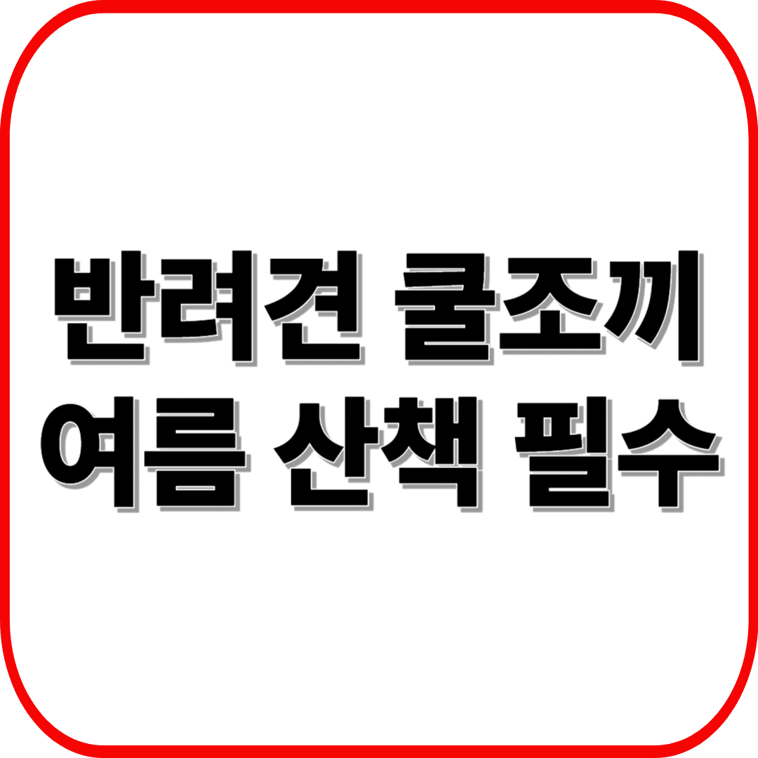 반려견 쿨조끼, 여름 산책 필수템! 폭염 속 열사병 예방하는 선택과 사용법 총정리