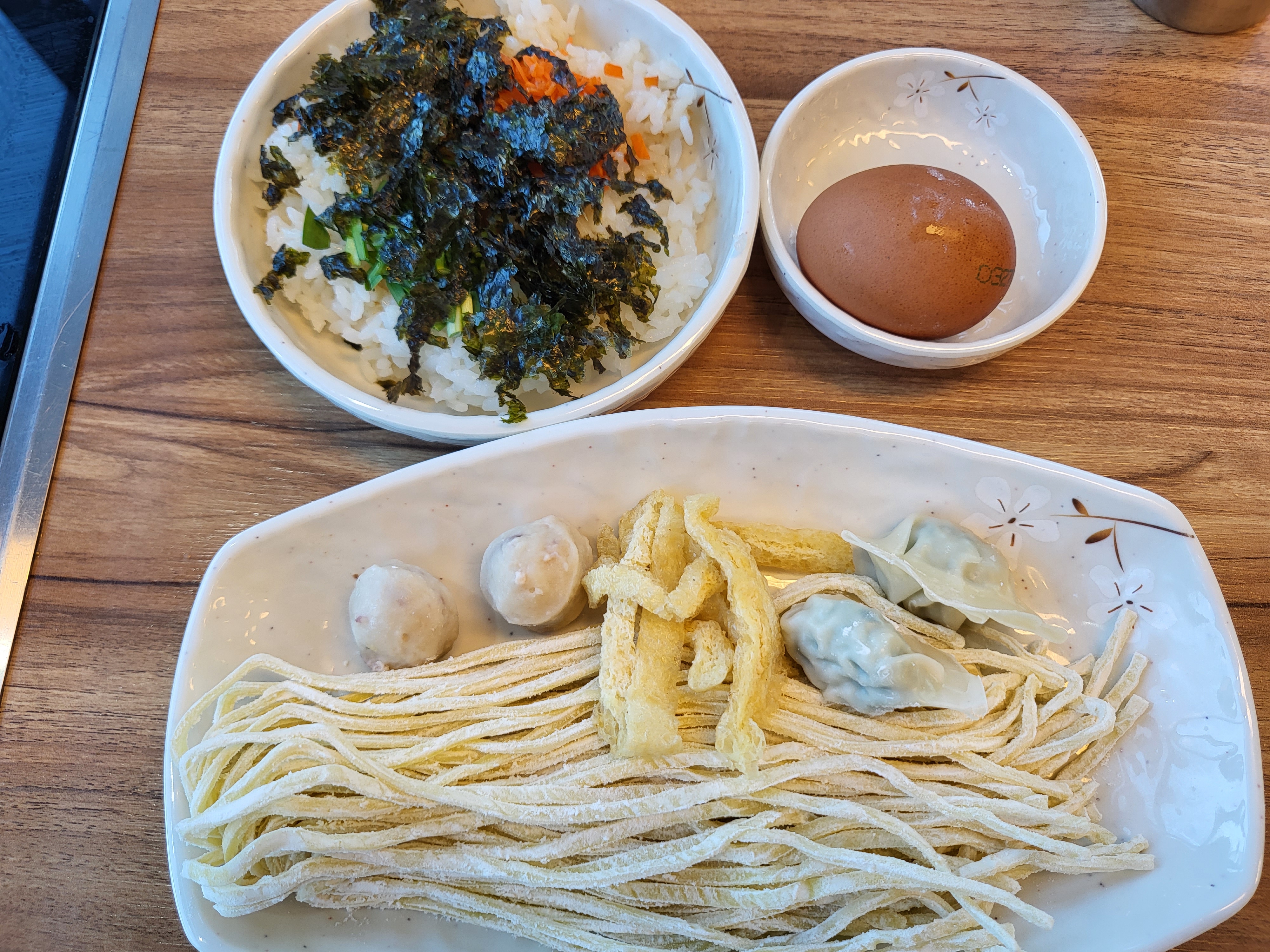 칼국수와 밥