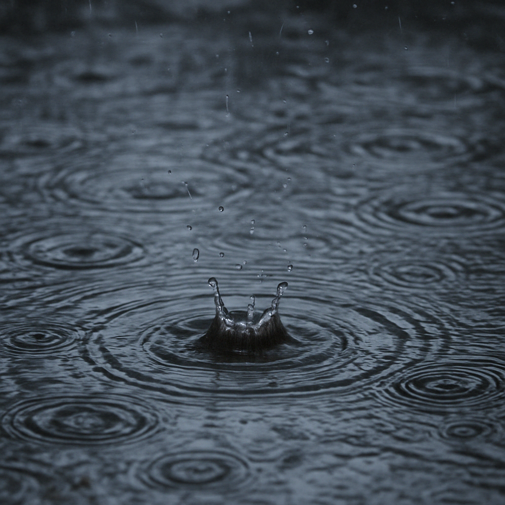 비오는 날 물 웅덩이