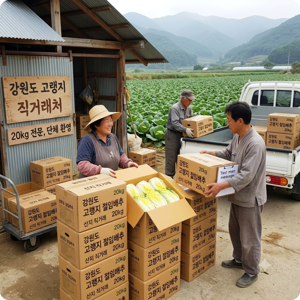 강원도 고랭지 절임배추 20kg 직거래 이미지