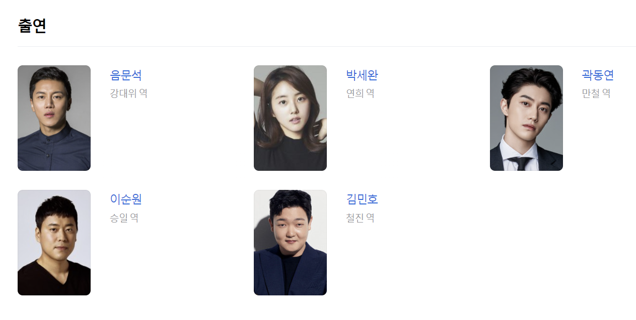 영화 육사오 등장배우들