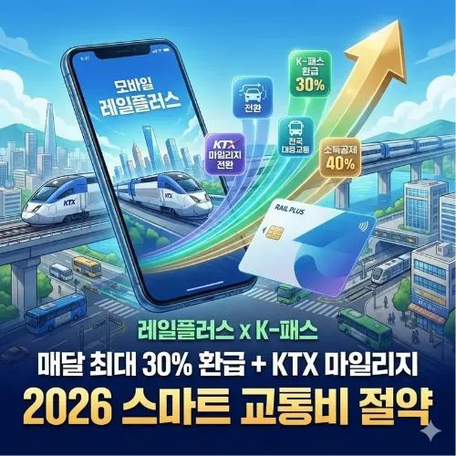 레일플러스 대중교통 교통카드 ❘ 교통비 추가로 5만원 아끼는 사용법 및 혜택 총정리