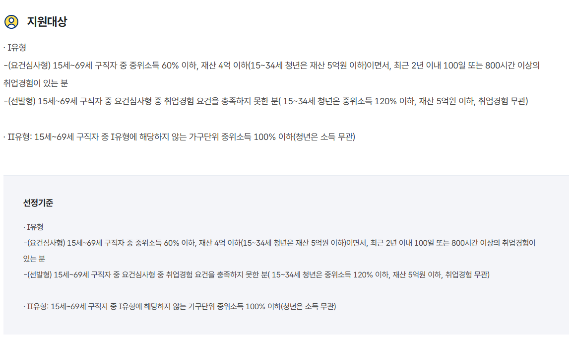 국민취업지원제도 : 1유형 2유형 지원금, 신청 자격 및 구직촉진수당