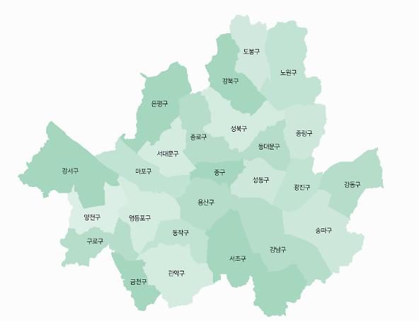 서울시 지도
