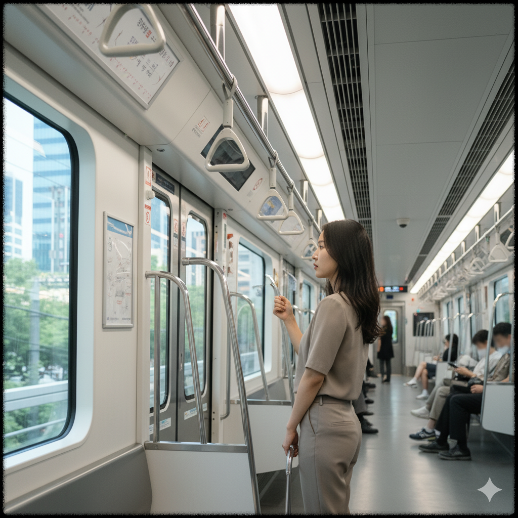 대중교통 이용 모습