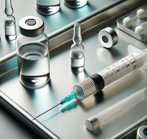 염증주사약과 주사기