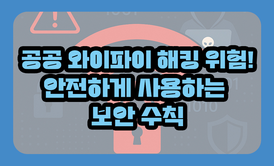 공공 와이파이 해킹 위험! 안전하게 사용하는 보안 수칙 총정리