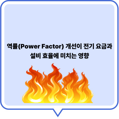 역률(Power Factor) 개선이 전기 요금과 설비 효율에 미치는 영향