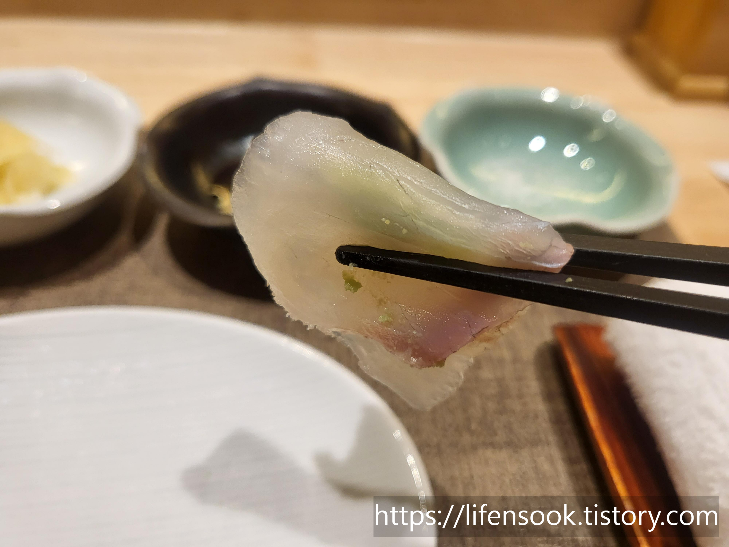 스시유우히 광어사시미 2