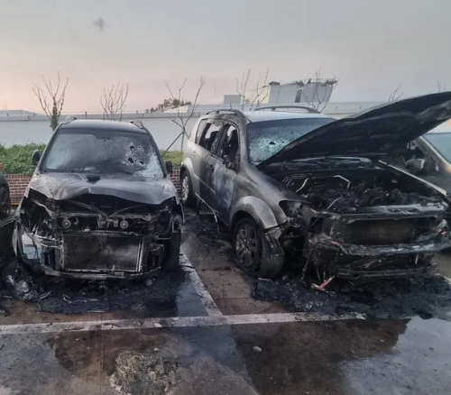 쿠팡 분신시도 차량