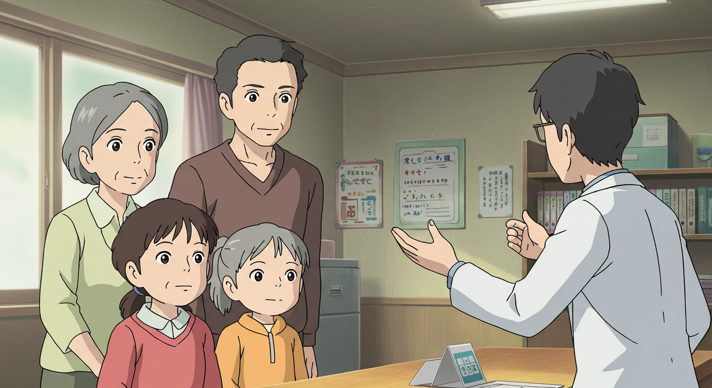 의사가 백신 부작용에 대해 설명하는 장면