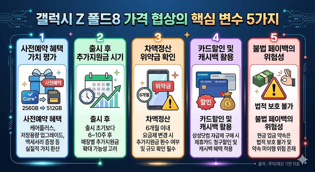 폴드8 가격 협상의 핵심 변수 5가지