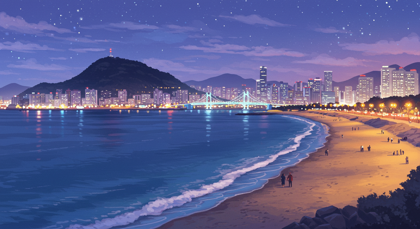 해운대의 밤을 완성하는 달맞이언덕과 마린시티 야경