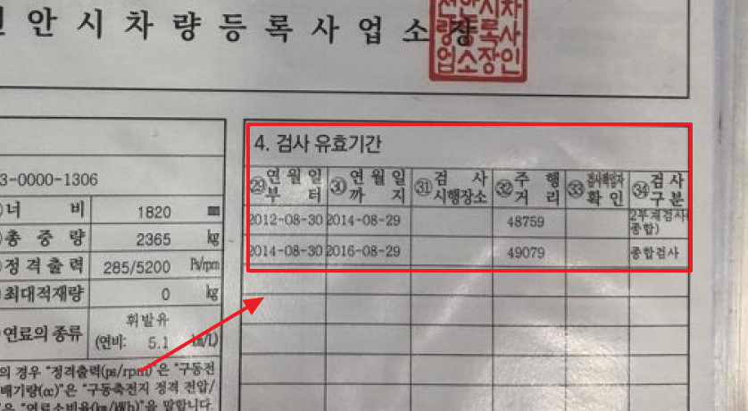 자동차 등록증 확인