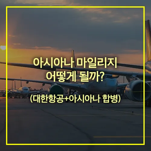 아시아나 마일리지 대한항공+아시아나 합병
